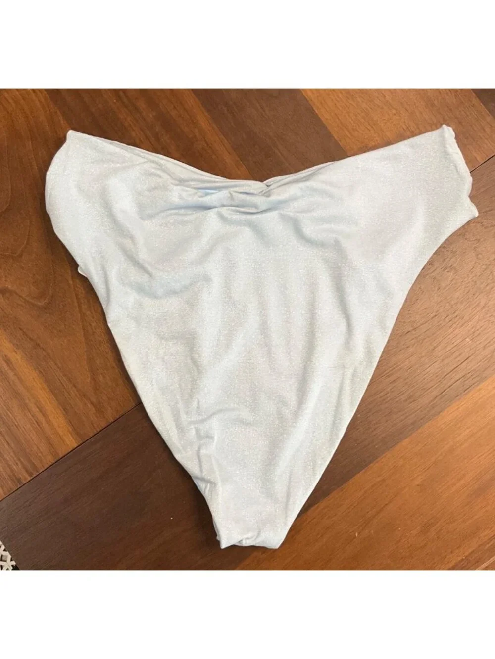 L*Space Shimmer Nancy Lee Bikini Bottoms in Sky Blue XLarge New Womens Swimsuit